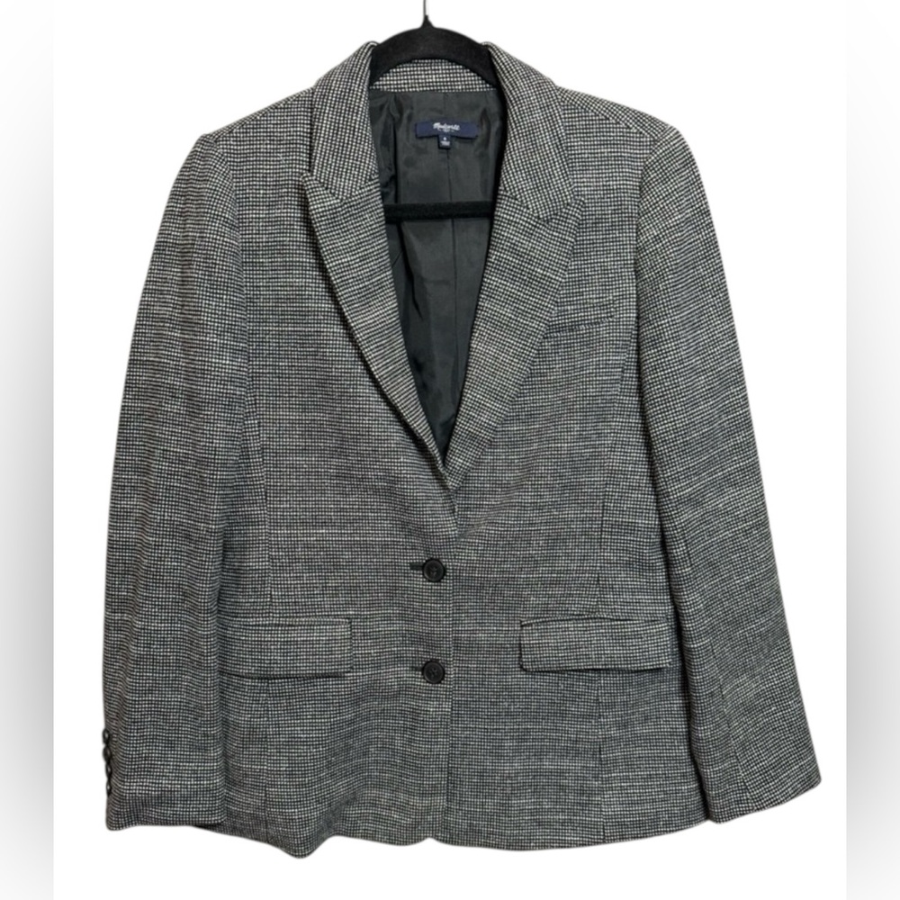 Madewell‎ Black and White Checkered Blazer, size 6